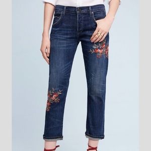 COH Emerson Boyfriend Floral Embroidered Jeans